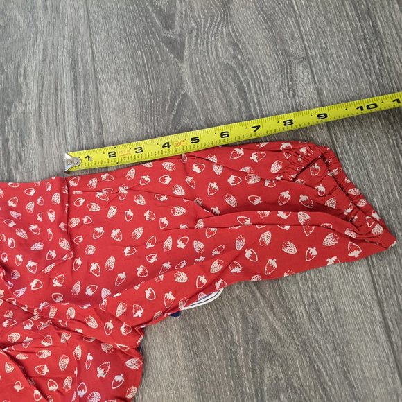 Keds Women's Blouse Top Short-sleeve Strawberry Print - Picture 7 of 9